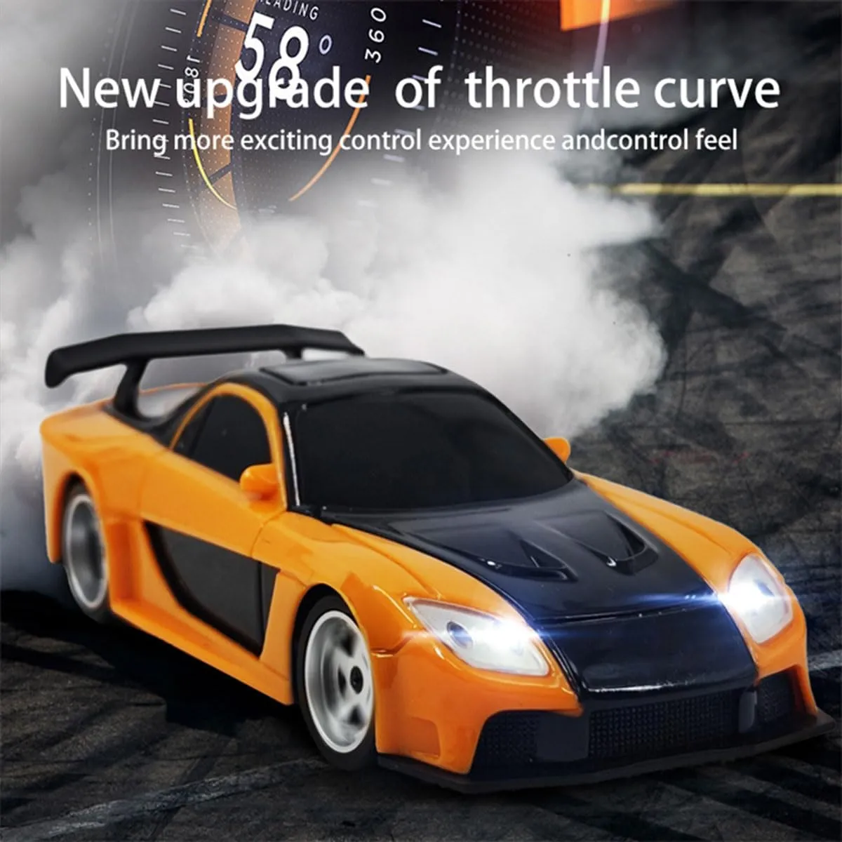RC Electric Mini Racing Drift Car Model, 1:43 Scale 2.4G Full Scale Linkage Light Set Max Speed 15km/h Indoor/Outdoor Mini RC Car Hobbyist Gift