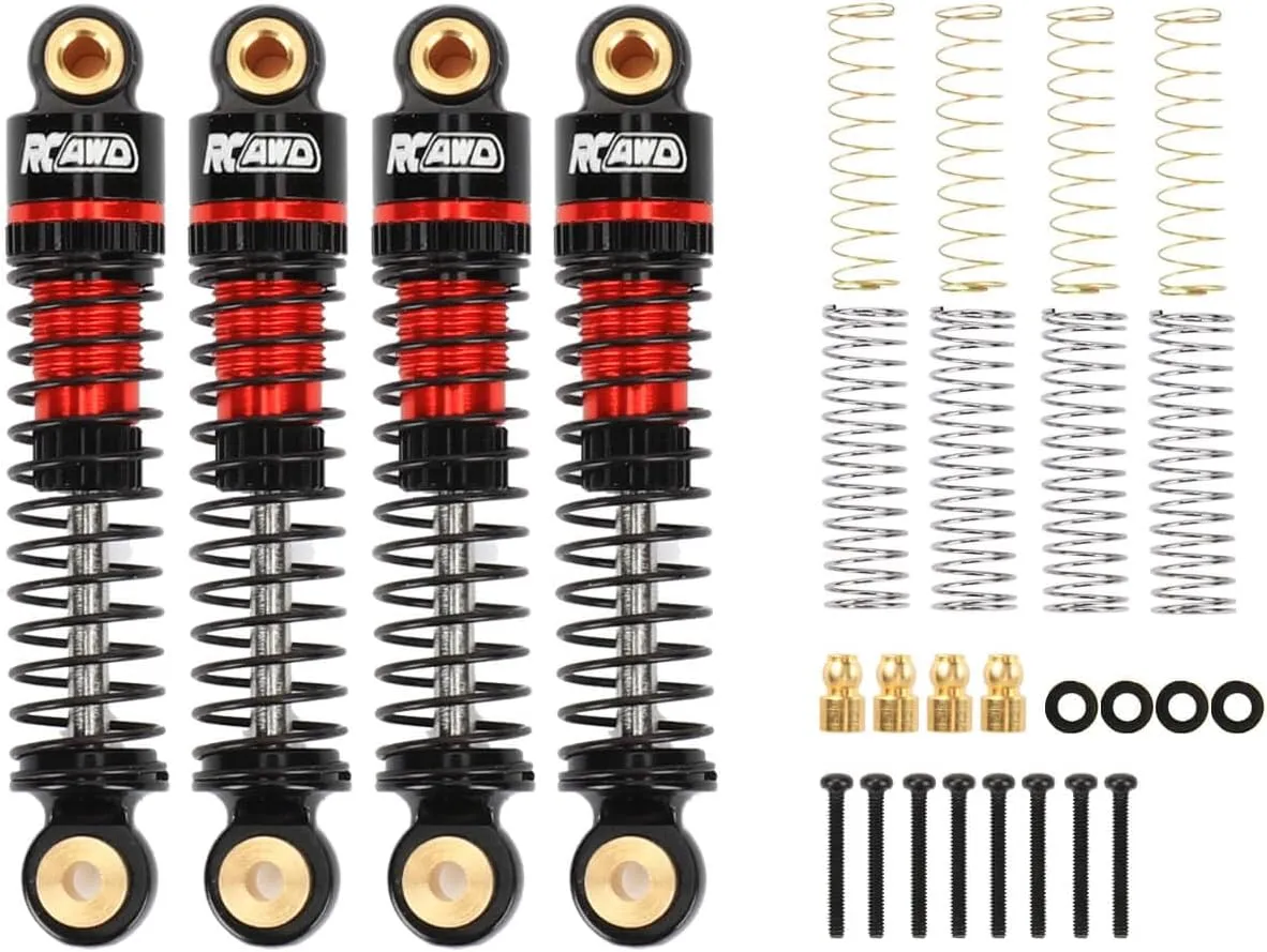 RCAWD Full Aluminum Rc Shocks For CR18P Rock Van CR18P Trail Hunter CR18P Rock Van EVO CR18P EVO HARVEST CR18P EVO Trail Hunter Parts Red