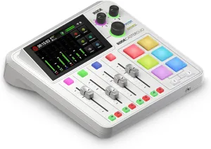 RØDE RØDECaster Duo Compact All-in-One Audio Production Solution for Podcasting, Streaming, Music Production and Content Creation (White)
