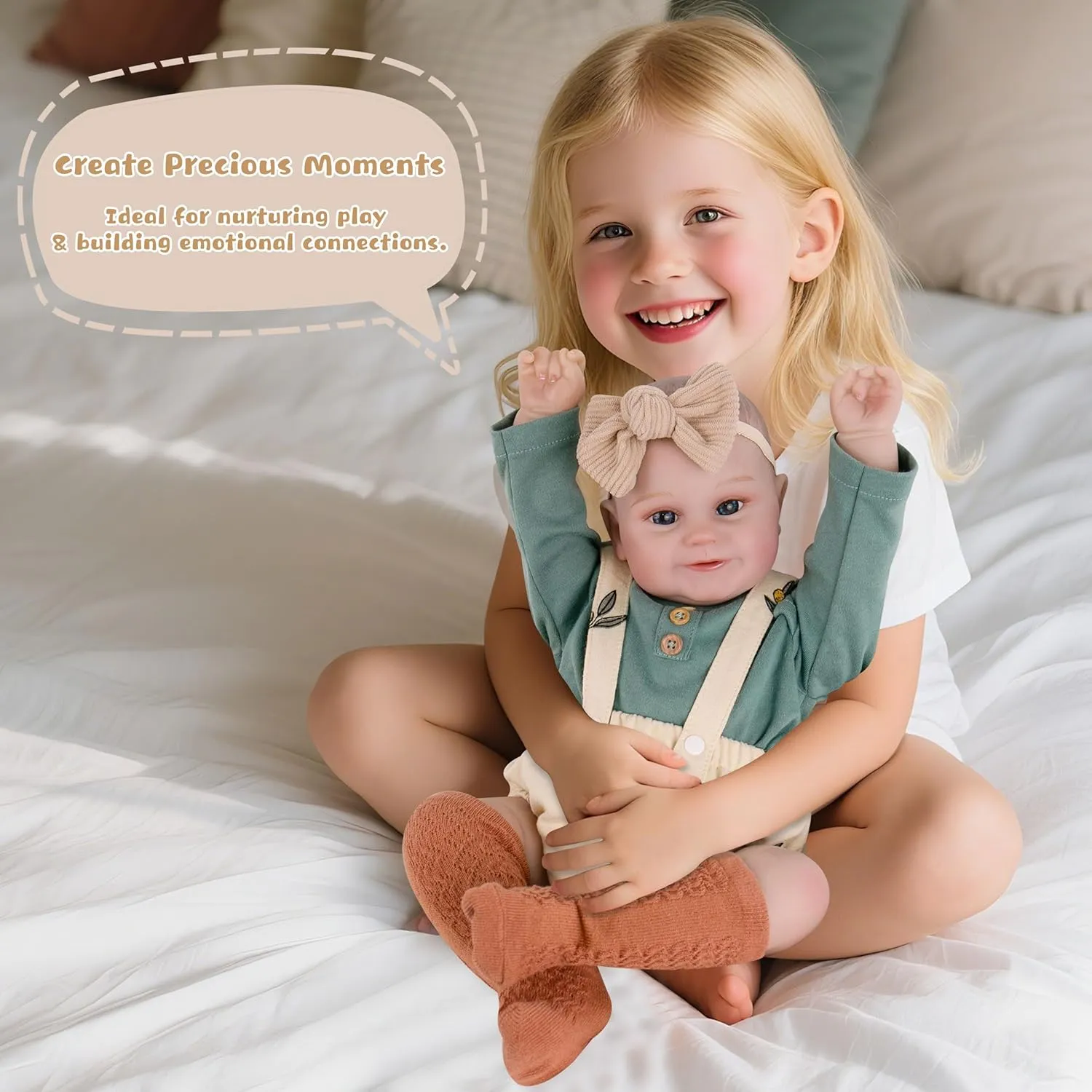 Realistic Baby Dolls 20- Inch Baby Dolls That Look Real Reborn Baby Doll Soft Cloth Body Newborn Girl with Realistic Features Gift for Kid’s Birthdays for 3  Years
