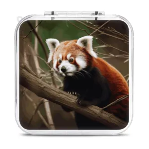 Red Panda on Tree Branch Switch Game Case Switch Game Holder Cartridge Case Storage 12 Games & 2 Micro Sd Card Slots, Travel Carry Cases, Portable Games Card Storage, Hard Shell, Buckle Closure