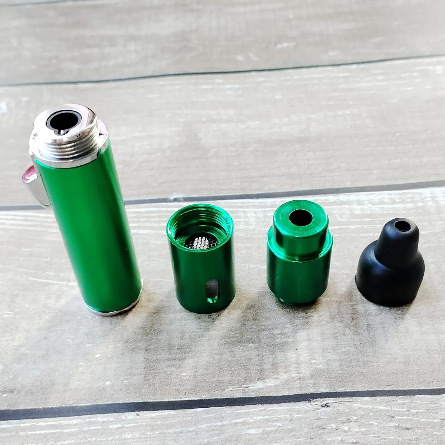 Refillable Portable Lighter, Jet Flame Torch Lighter Fame Kitchen Cooking,Green（2PCS）