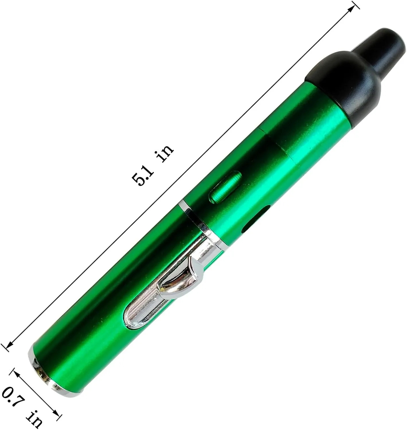 Refillable Portable Lighter, Jet Flame Torch Lighter Fame Kitchen Cooking,Green（2PCS）