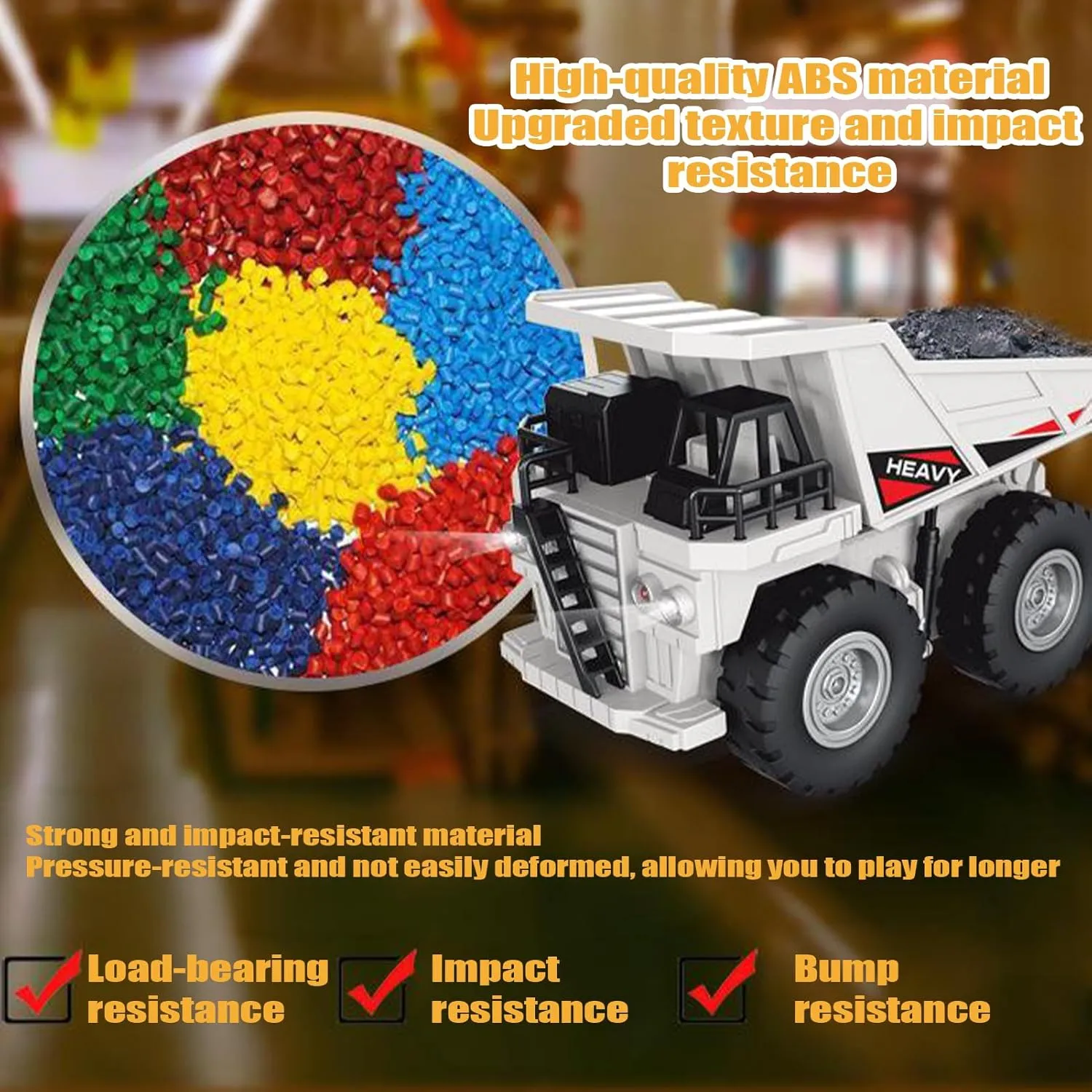 Remote Control Dump Truck Toy for Boys 8-12 Construction Vehicle with Metal Bed 11CH Alloy RC Dump Truck for Kids Outdoor Sand Digger, Realistic Construction Toys Gift