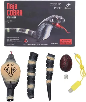 Remote Control Electric Snake Toy - Fast Moving Realistic Rattlesnake for Kids, Cats & Dogs Interactive USB Rechargeable Prank Prop for Halloween and Christmas Parties