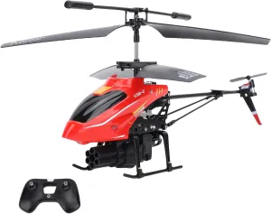 Remote Control Helicopter with Altitude Hold and LED Lights, 2.4GHz 6-axis Gyro Mini Shotting Aircraft for Adults Kids (Red)