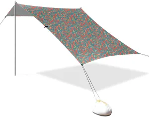 Retro Peppers Blue Beach Tent UPF50  Protection Easy Setup Shade Sun Shelter with Carrying Bag for Camping Trips, Fishing, Backyard Fun or Picnics