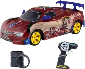 Revell Control Itasha Anime One Piece RC Drift Car with LED Underbody Lighting 1:18 Scale 2.4 GHz Radio Control Toy Vehicle