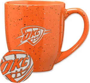Rico Industries NBA Basketball Alternate 16 oz Team Color Laser Engraved Speckled Ceramic Coffee Mug