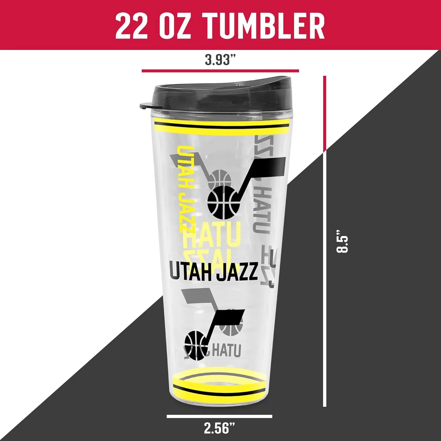 Rico Industries NBA Basketball Mayhem Double Wall 20oz Tritan Tumbler