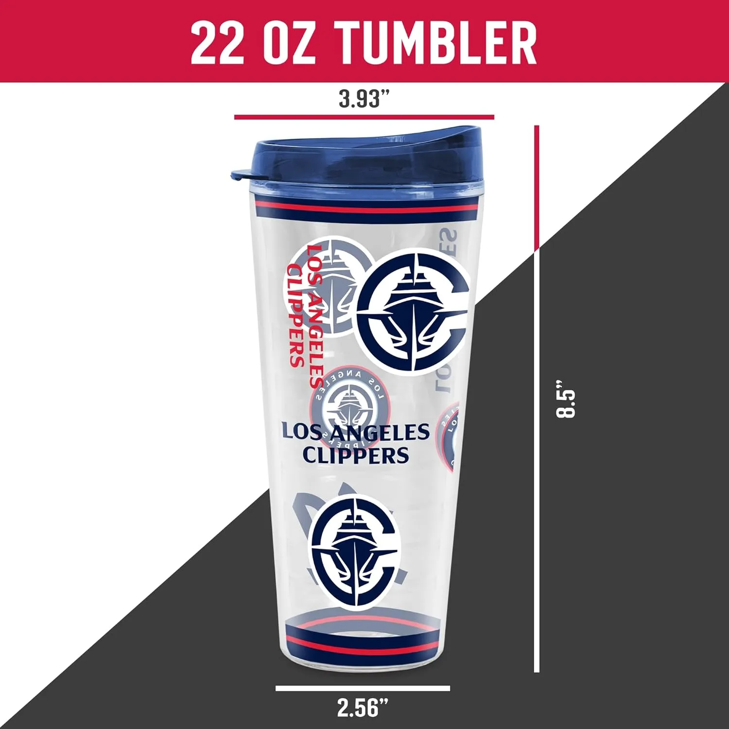 Rico Industries NBA Basketball Mayhem Double Wall 20oz Tritan Tumbler