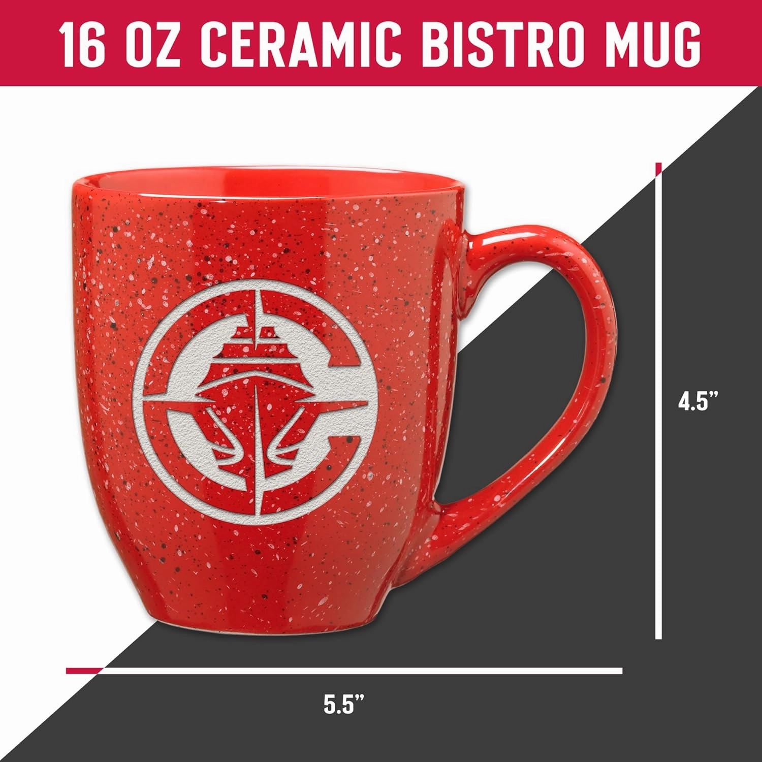 Rico Industries NBA Basketball Alternate 16 oz Team Color Laser Engraved Speckled Ceramic Coffee Mug