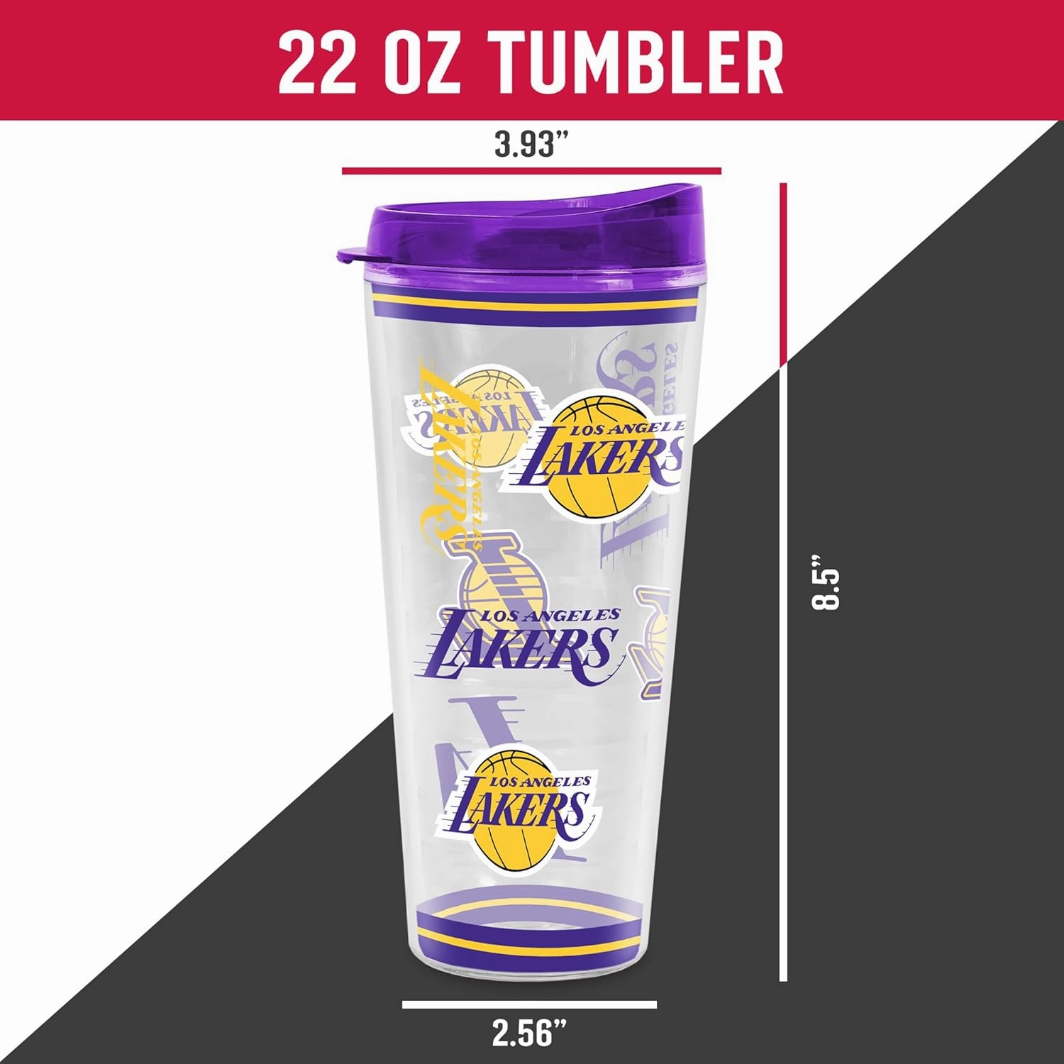 Rico Industries NBA Basketball Mayhem Double Wall 20oz Tritan Tumbler