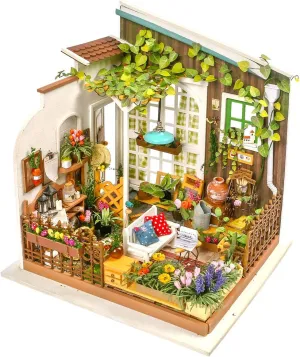 Rolife Dollhouse DIY Miniature Set Garden House LED Model Building Kit Hobby CraftHome Decor-Christmas Birthday Gifts for Boys Girls Women Friends (Miller's Garden)
