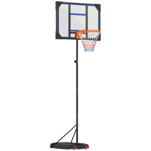 Rootz Adjustable Basketball Hoop for Kids - Height Ranges 210-260cm - Outdoor & Indoor - Stable Base with Wheels - 84x53x12cm
