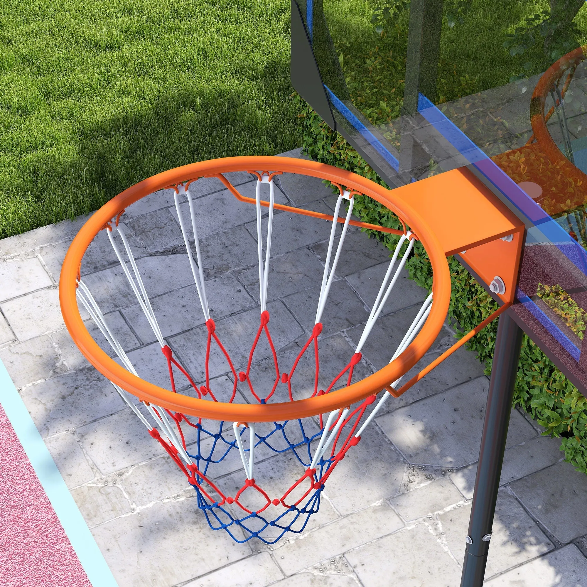 Rootz Adjustable Basketball Hoop for Kids - Height Ranges 210-260cm - Outdoor & Indoor - Stable Base with Wheels - 84x53x12cm