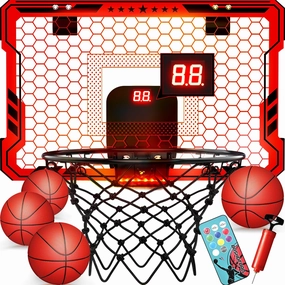 ropoda Indoor Basketball Hoop,Mini Basketball Hoop,Mini Hoop with 4 Balls Over The Door Basketball Hoop