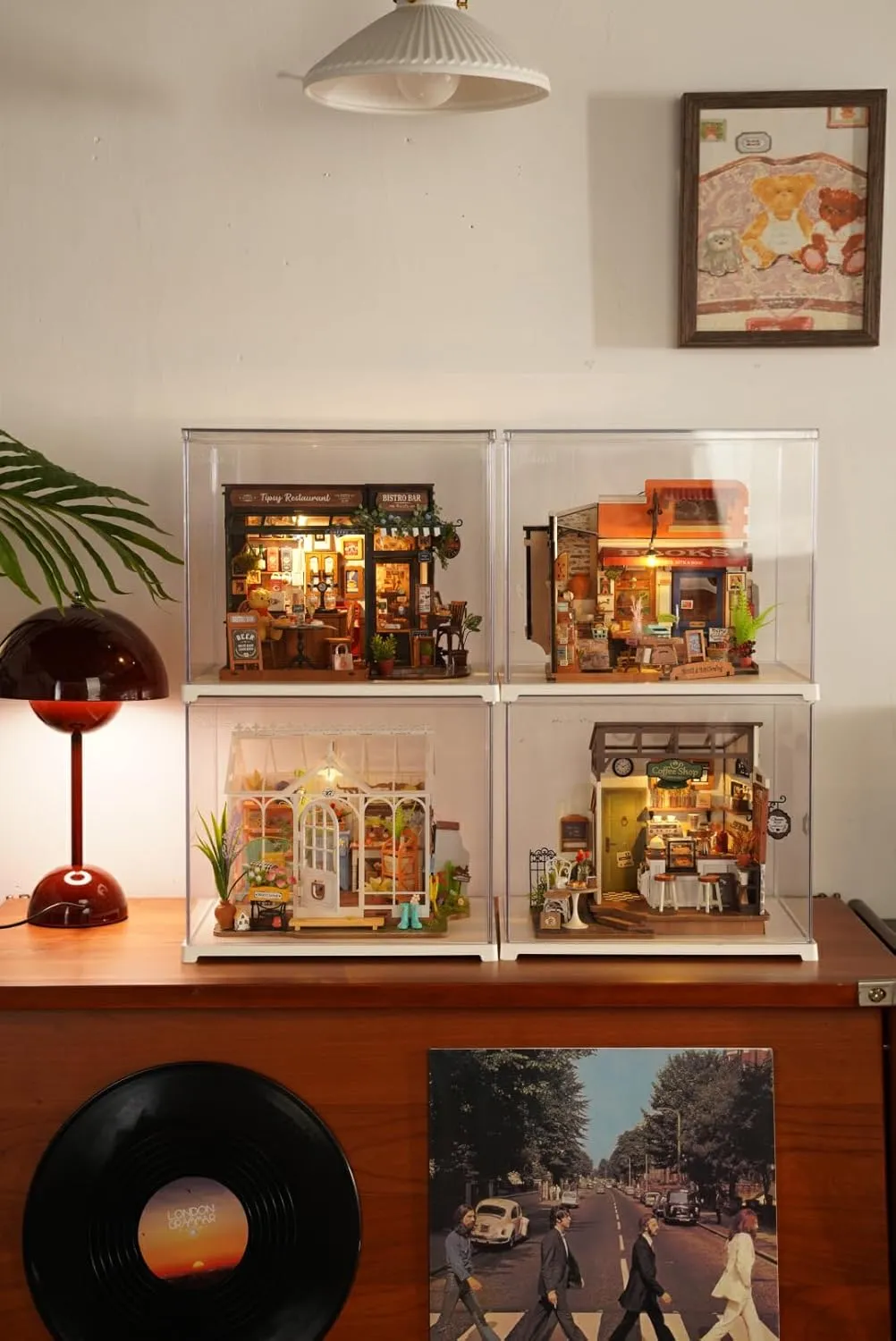 Rowood Miniature House Kits for Adults,DIY Mini House Building Kit,Wooden Dollhouse Kit with LED for Kids Teens Beginners as Birthday (Tipsy Restaurant)