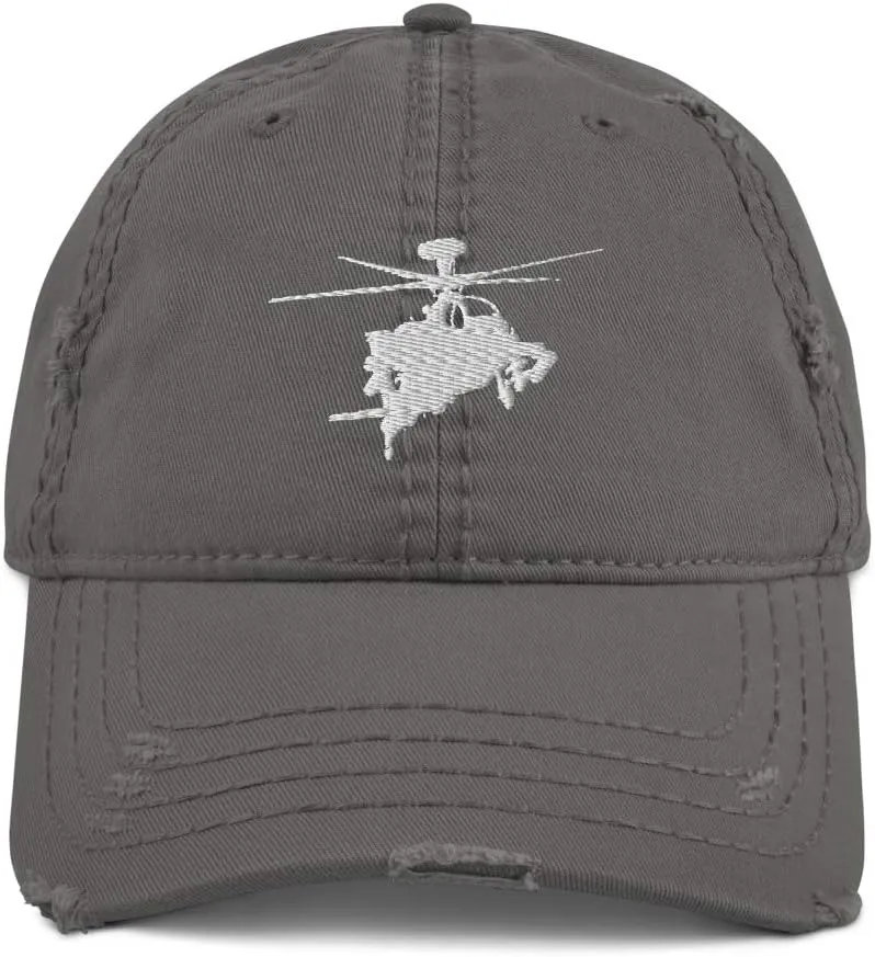 Ruck & Rotor AH-64 Apache Embroidered White Helicopter Hat