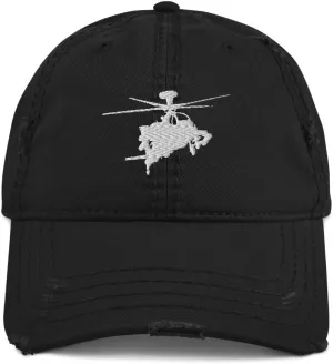 Ruck & Rotor AH-64 Apache Embroidered White Helicopter Hat