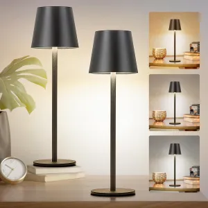 Rynx | Faithorse 2pack Wireless Table Lamp, 5200mah Rechargeable Led Touch Lamp, 3 Color Stepless Dimming Up, Portable Battery Powered