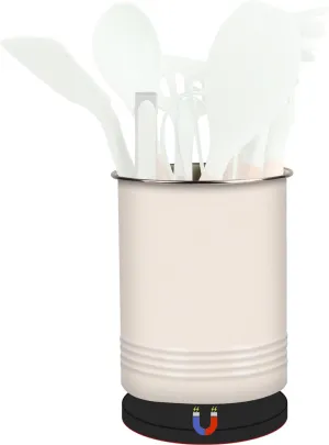 Safoner Magnetic RV Utensil Holder - Portable Cutlery Organizer for Campers and RV with Adhesive Magnet, white