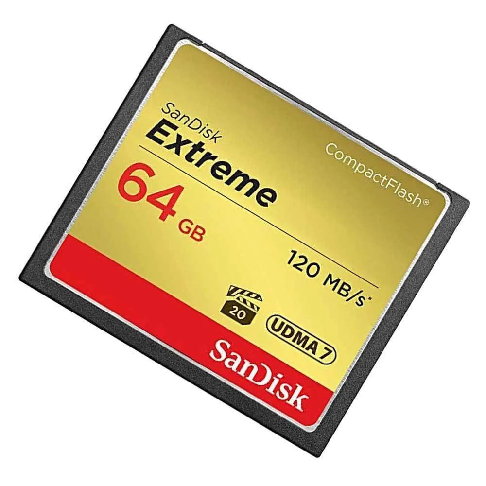 SanDisk CF Extreme 64GB Memory Card 120MB/s read speed, 85MB/s write speed