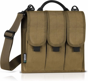 Savior Equipment Tactical Rifle & Pistol Magazine Pouch Carrier for M4 Carbine AR15 AK47 - Up to 6 Extended Mag, Adjustable Padded Shoulder Strap Included