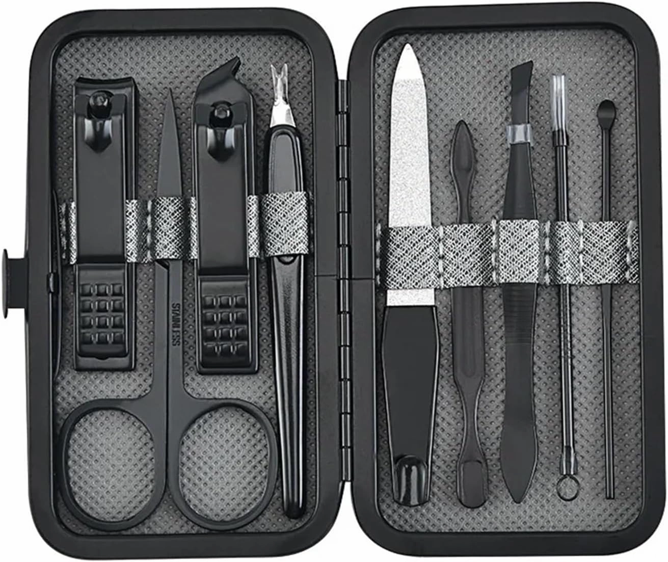 SBTRKT 7/8/9 Pcs Manicure Cutters Nail Clipper Set Stainless Steel Household Pedicure Multifunction Nail Scissors Tool Portable Travel (Color : Blue 7-Piece Set)