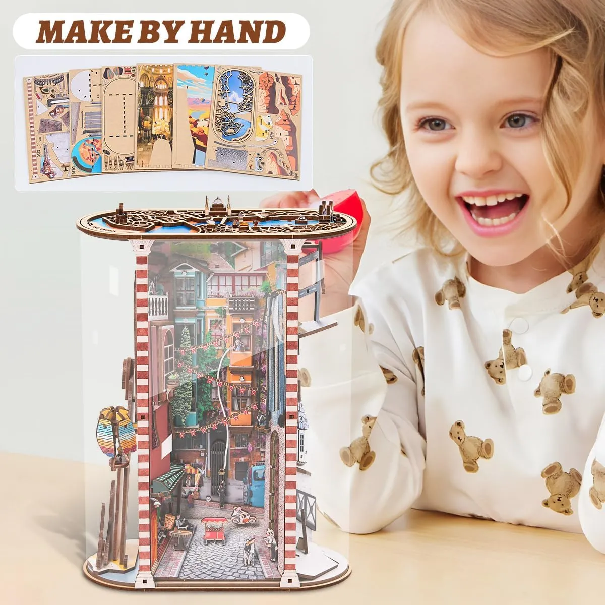 Scenery in Istanbul DIY Book Nook Kit for Adults – Booknook Miniature House Kit, DIY Book Nooks Shelf Insert, Tiny House & Dollhouse Building Kit, DIY Miniature Kit