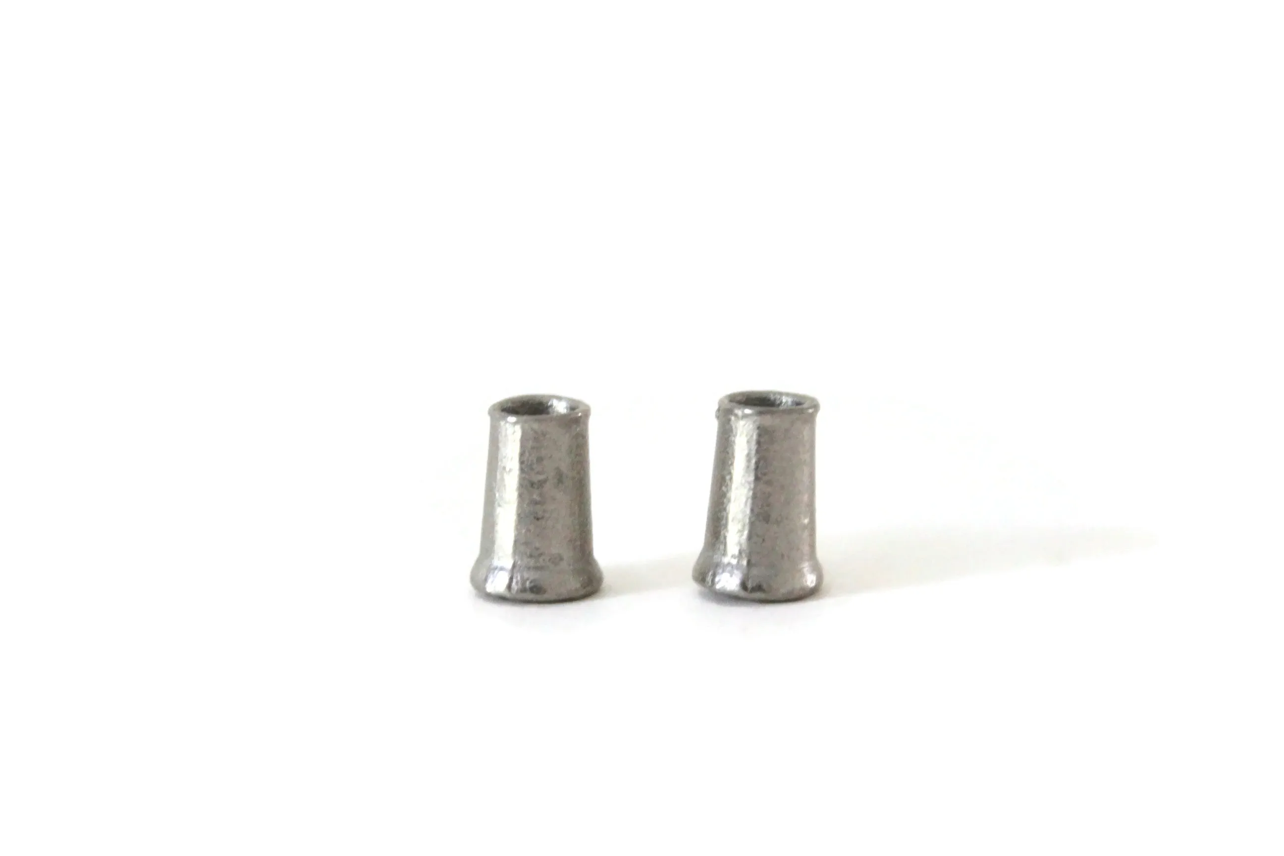 Set of 2 Vintage 1:12 Miniature Dollhouse Silver Mugs