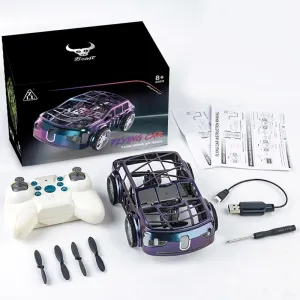 SG900PRO 2-in-1 RC Flying Car That Can Fly, Air-Ground Dual-Mode RC Car with Intelligent Colorful LED Lights (Two Batteries)