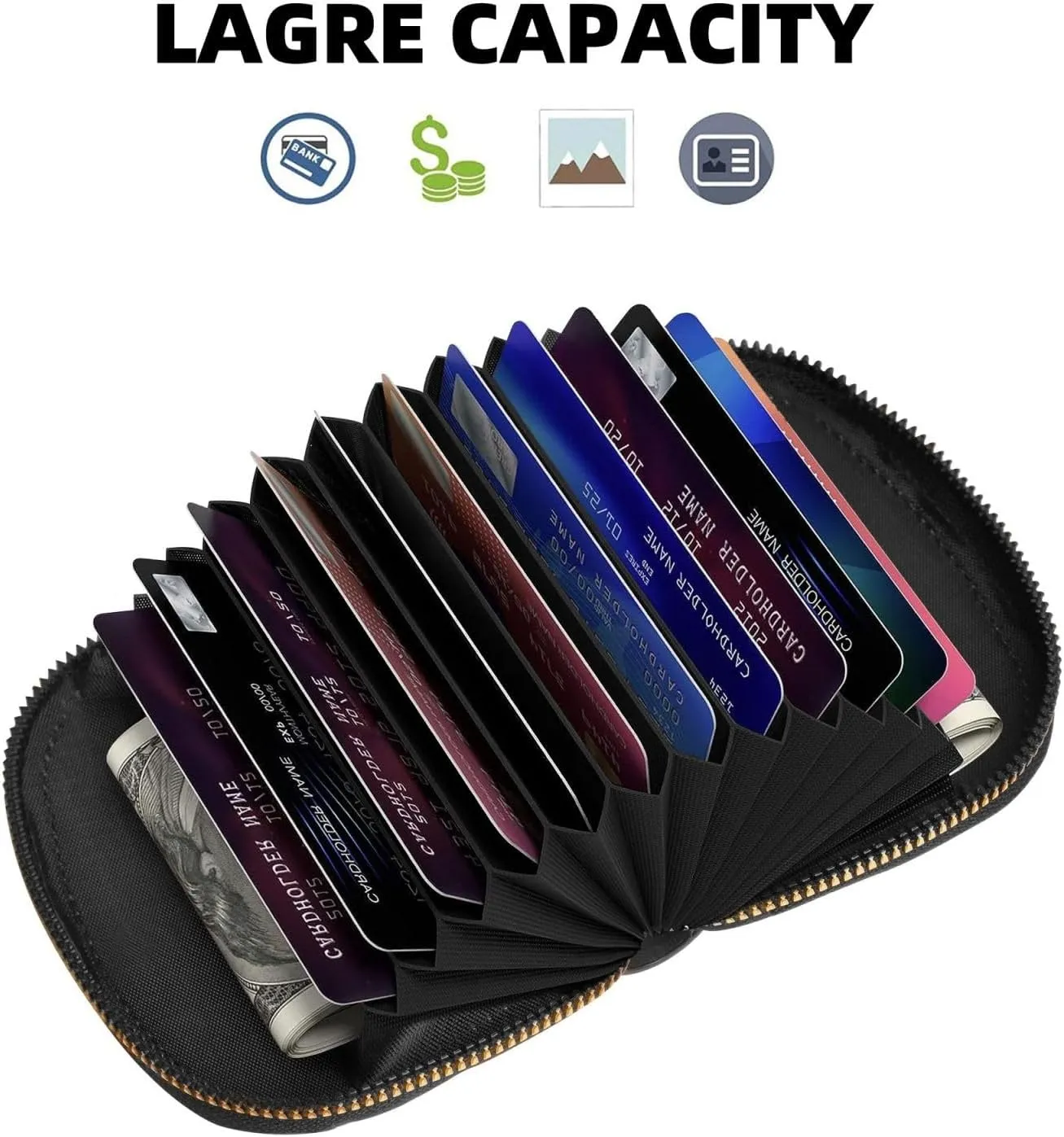 Shell Card Case Borthwick Tartan Small Bag PU Leather Zipper Wallet Credit Card Holder