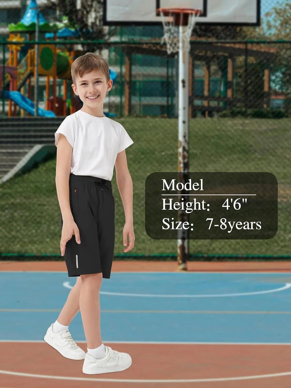 SHOOYING Boys Quick Dry Athletic Shorts Sets
