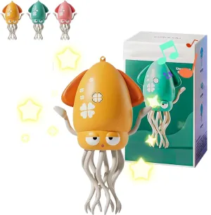 Shoptice Octopus Toy, Smart Tentacle Explorer, Wiggly Wonder Octopus, Dancing Squid Toy, Electric Auto-Avoid Crawling Octopus with Led & Music, USB Rechargeable