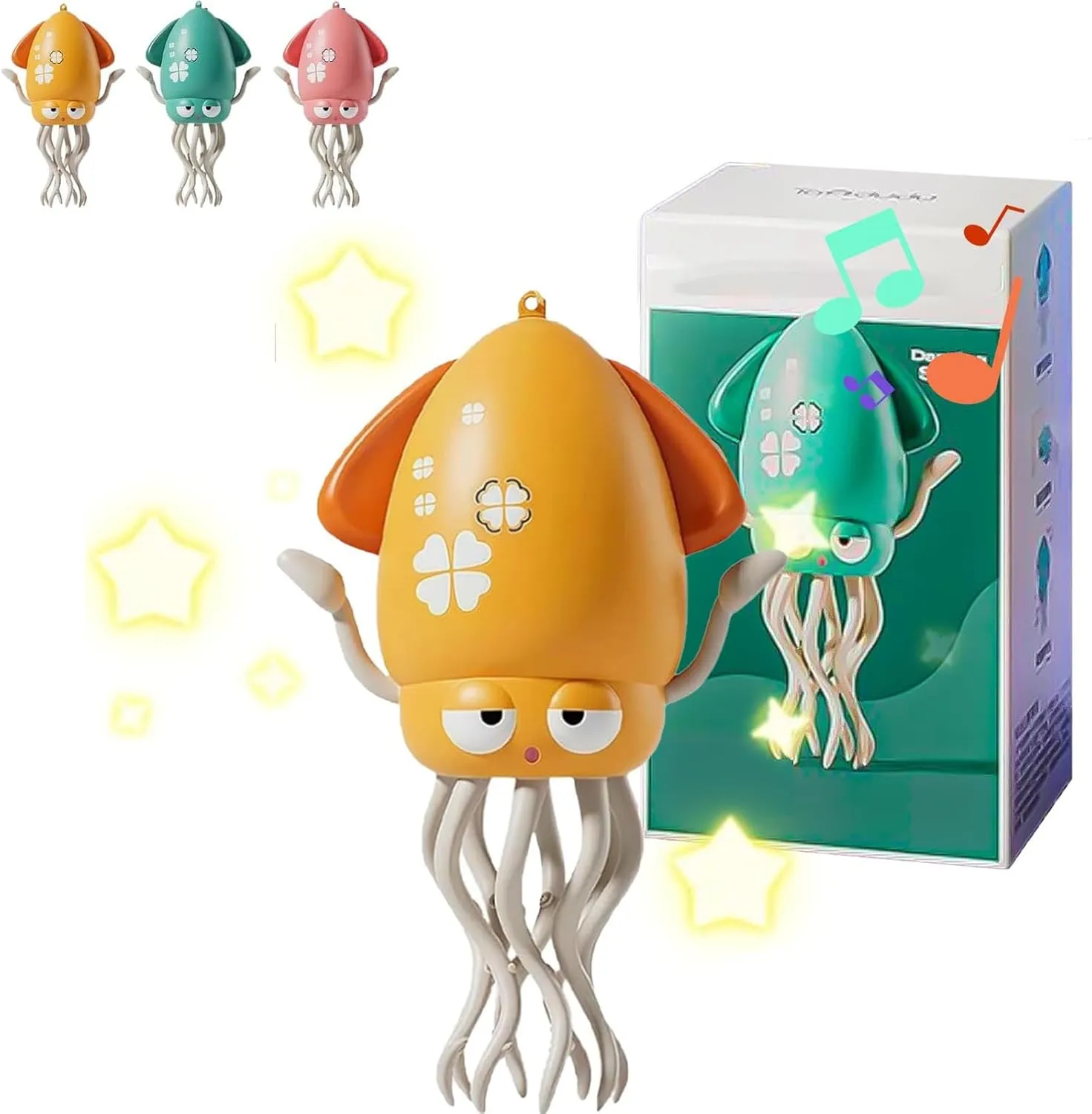 Shoptice Octopus Toy, Smart Tentacle Explorer, Wiggly Wonder Octopus, Dancing Squid Toy, Electric Auto-Avoid Crawling Octopus with Led & Music, USB Rechargeable