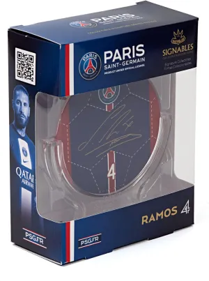 Signables Premium - Paris Saint Germain Sergio Ramos - Digitally Autographed Sports Memorabilia - Small Signed Sports Collectible Figurines - Unique Football Figures