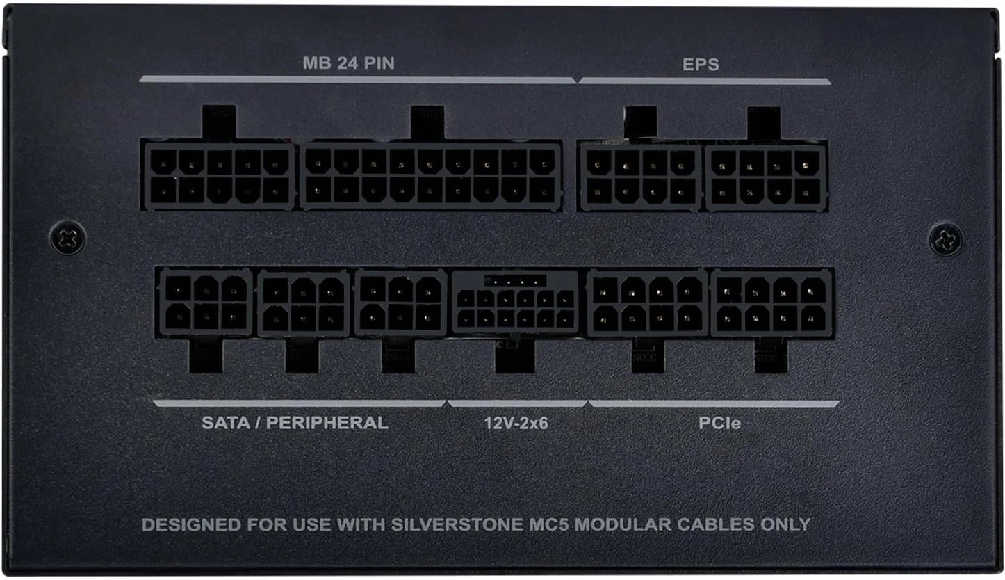 SilverStone Technology DA750R Gold 80 Plus Gold 750W ATX 3.0 & PCIe 5.0 Power Supply, SST-DA750R-GMA (SST-AX0750MCGD-C)