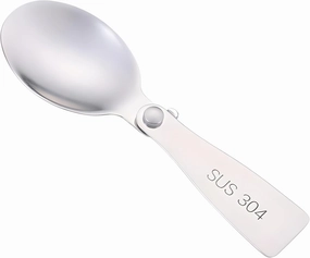 Silverware Flatware Cutlery Set, 1/4/6/8/10/12 Pieces Creative 304 Stainless Steel Spoons Portable Folding Tableware Set Outdoor Travel Spoons(8 Pieces)