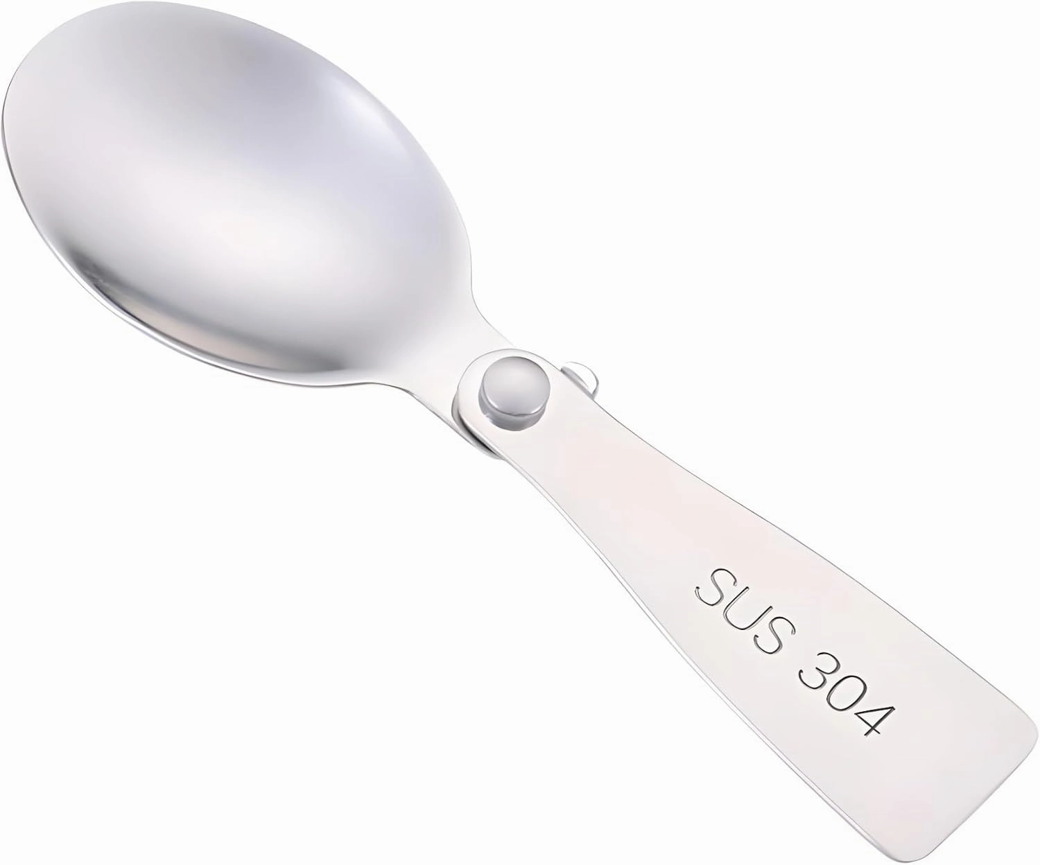 Silverware Flatware Cutlery Set, 1/4/6/8/10/12 Pieces Creative 304 Stainless Steel Spoons Portable Folding Tableware Set Outdoor Travel Spoons(8 Pieces)