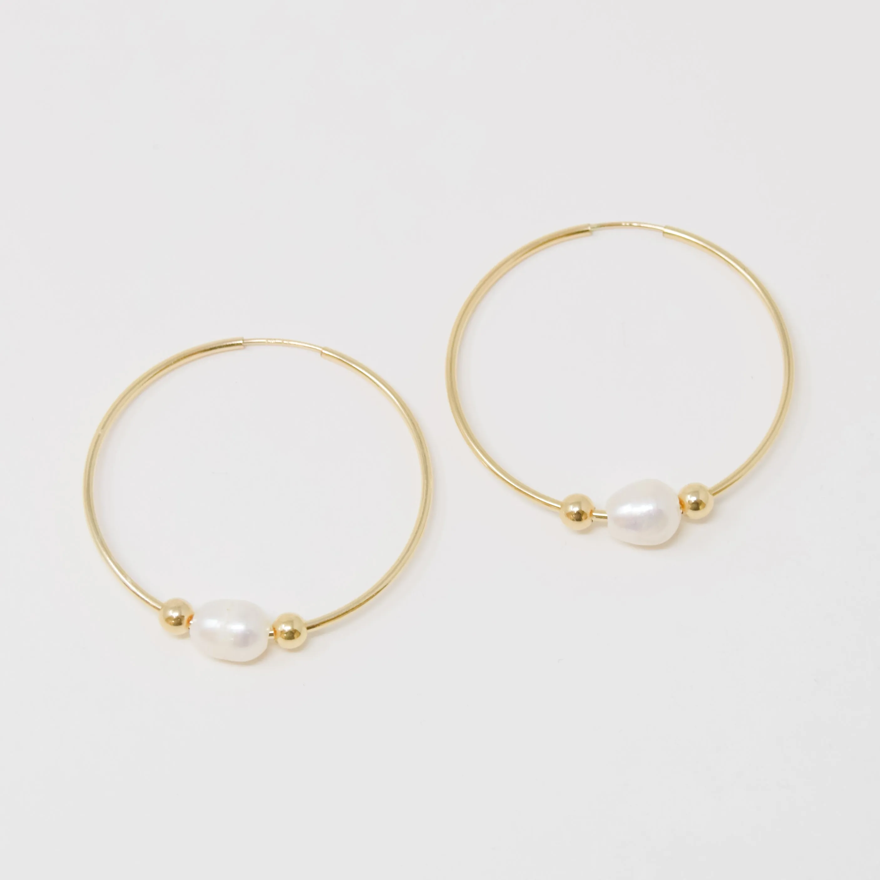Simple Pearl Hoop