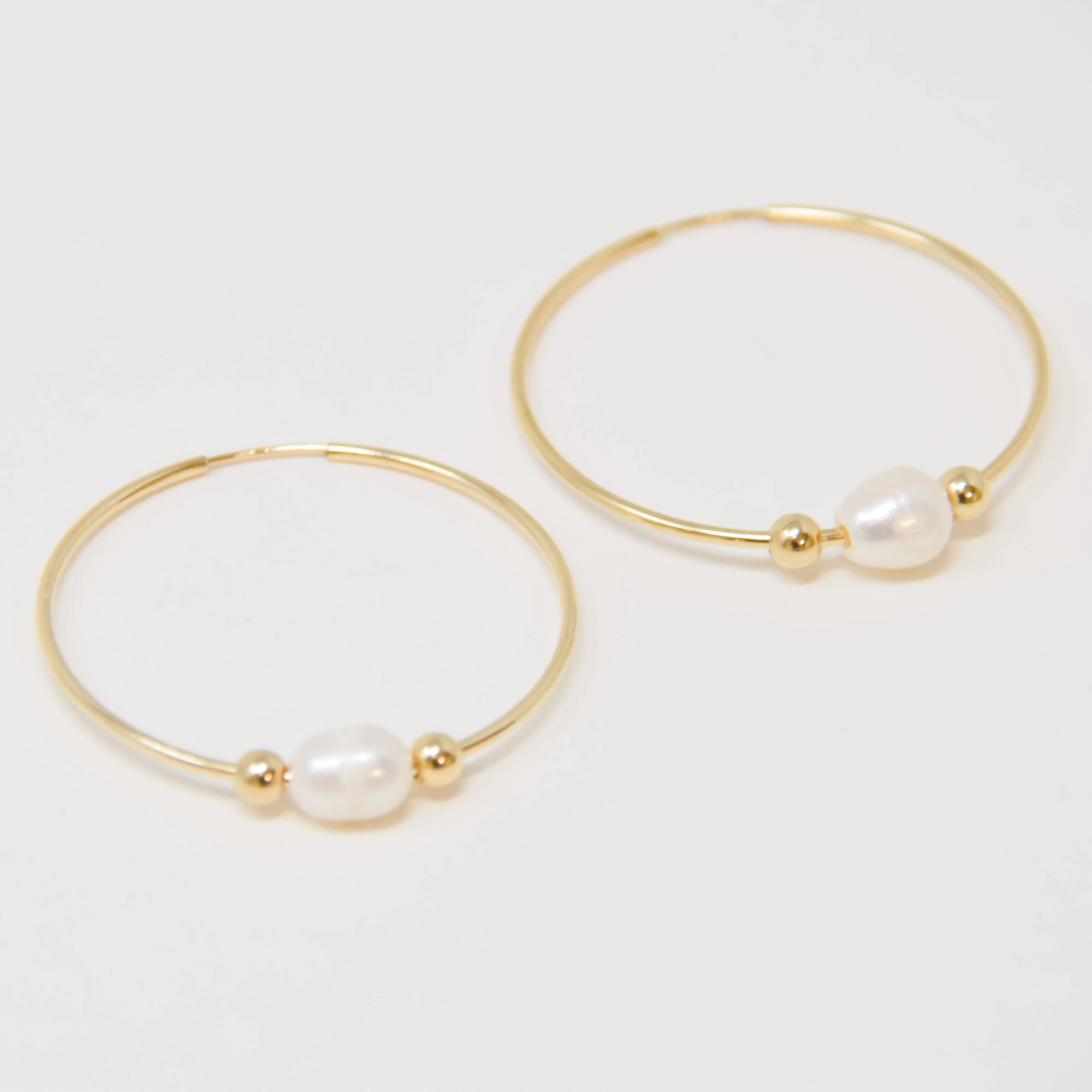 Simple Pearl Hoop