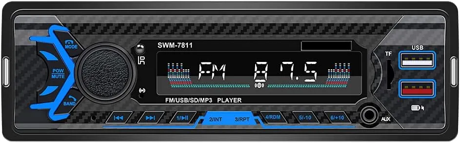 Single Din Car Radio,7" Car Stereo System with FM Radio,AI Voice Control,USB Player,AUX,Car Mp3,Steering Wheel Controls,Aftermarket Car Radio,One Din Car Radio,SWC/Subwoorf/BT