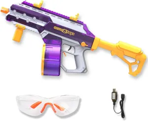 Sirius Gel Ball Blaster Gun 220FPS (XL Size), Full Auto Electric Water Bead Rifle with 1500 Capacity Mag, 1800mAh Rechargeable Battery, Splatter Ball Toy for Age 14  & Adults (Purple)