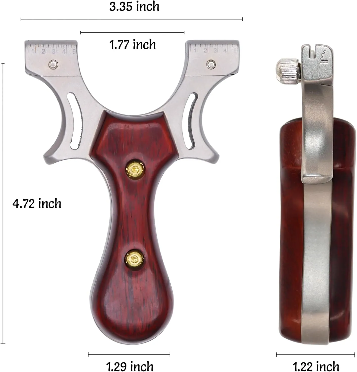 Slingshot, Stainless Steel Slingshots for Adults and Kids, Sling Shot for Hunting and Shooting Practice Slingshot for Outdoor Catapult Game with 1 Ammo Pouch, 100 Ammo Balls, 9 flatbands & 4 Target,