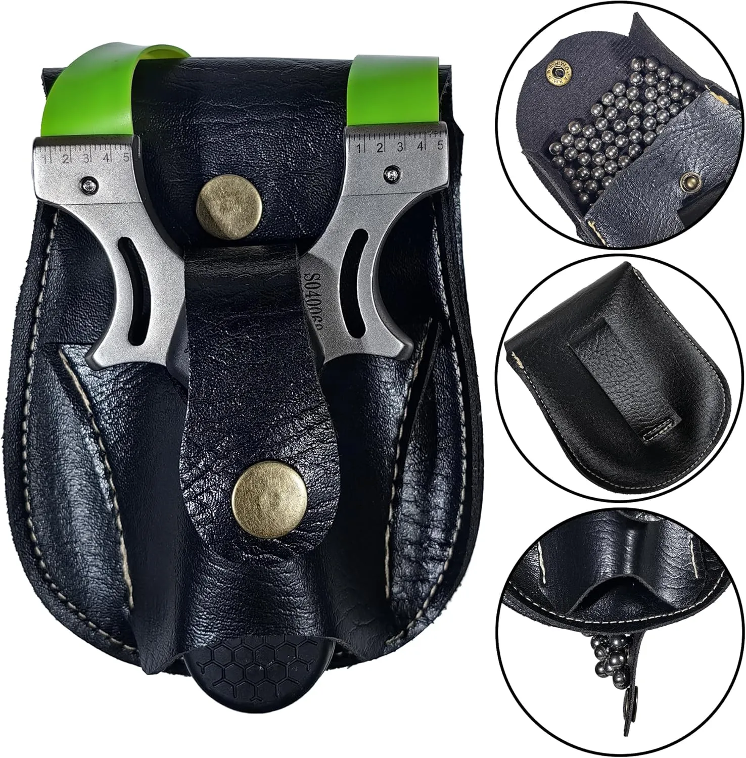 Slingshot, Stainless Steel Slingshots for Adults and Kids, Sling Shot for Hunting and Shooting Practice Slingshot for Outdoor Catapult Game with 1 Ammo Pouch, 100 Ammo Balls, 9 flatbands & 4 Target,