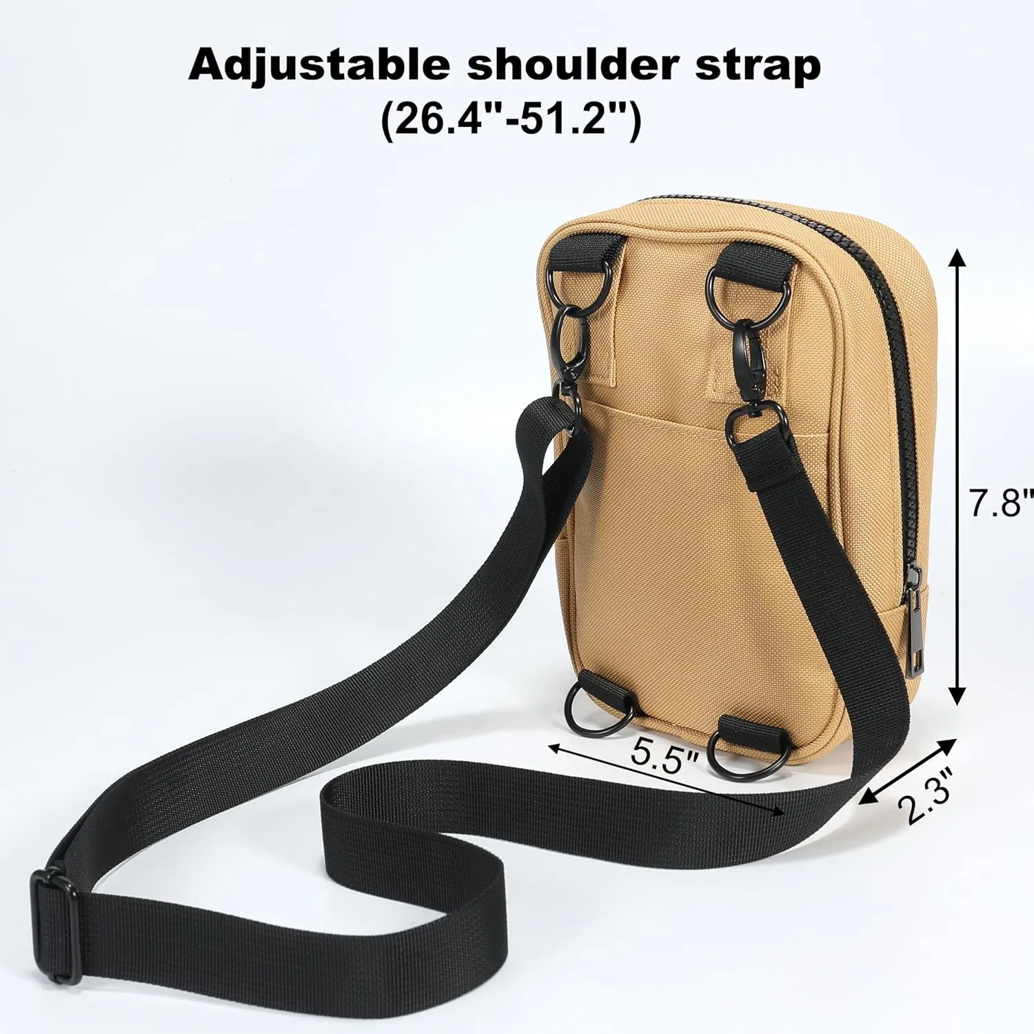 Small Crossbody Bag for Men and Women - Mini Sling Bag Casual Waterproof Phone Chest Bag for Travelling Workout