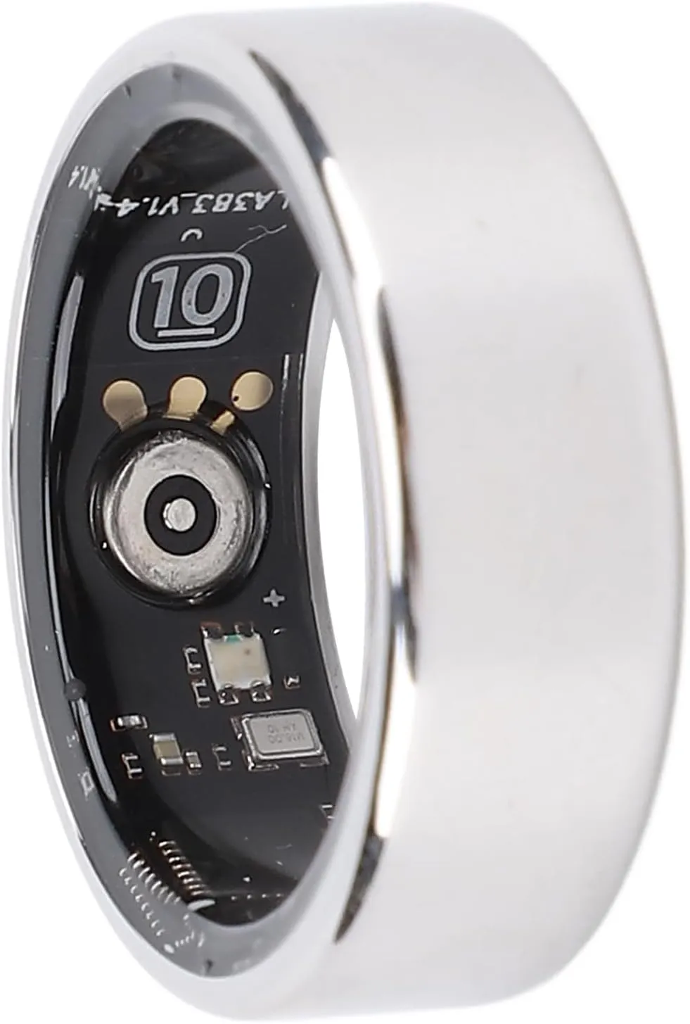 Smart Ring Health Tracker, IP68 Water Sleep Tracking Wearable Health Rings, Health Fitness Tracker Rings for Men Women, with APP, Silver (#9)