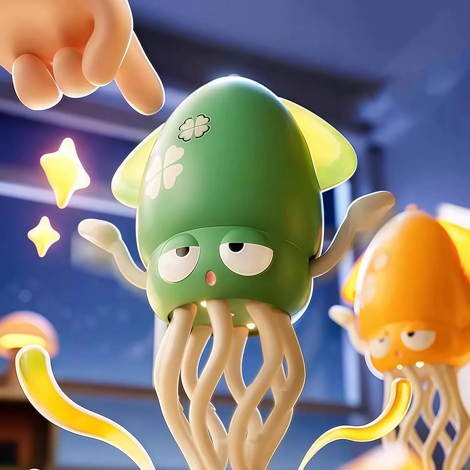 Smart Tentacle Explorer, Wiggly Wonder Octopus, Dancing Squid Toy, Dancing Octopus Toy, Creative Magic Crazy 8-Leg Action Obstacle, Rechargeable Octopus Toys with Flashing Lights (Green)