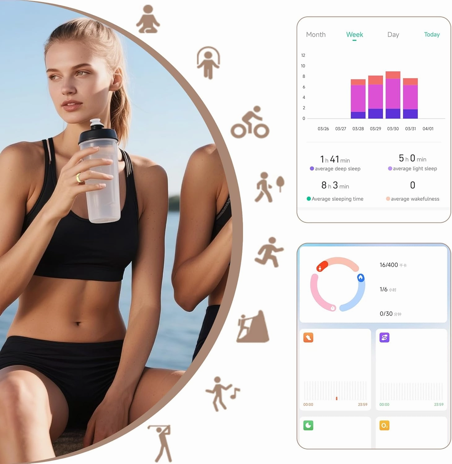 Smart Ring for Men Women with Black Charging Box, Bluetooth, Health Ring , IP68 Waterproof, Fitness Ring Tracks Heart Rate/Sleep/Steps/Sports Activities/Blood Oxygen,non-subscription app (Gold, 10)